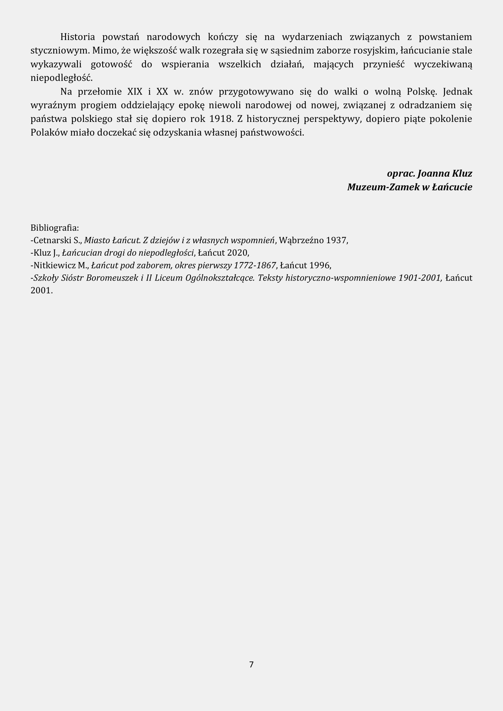 Łańcut w czasie powstania styczniowego 7