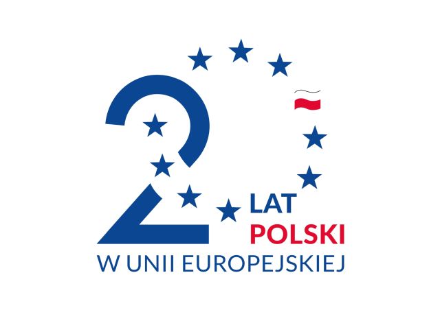 Logo 20 lat Polski Unii Europejskiej