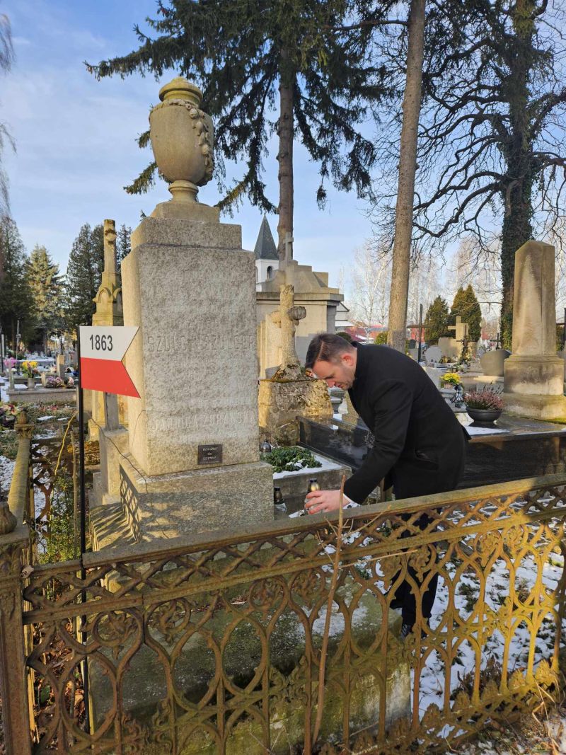 Grób powstańca styczniowego na cmentarzu w Łańcucie