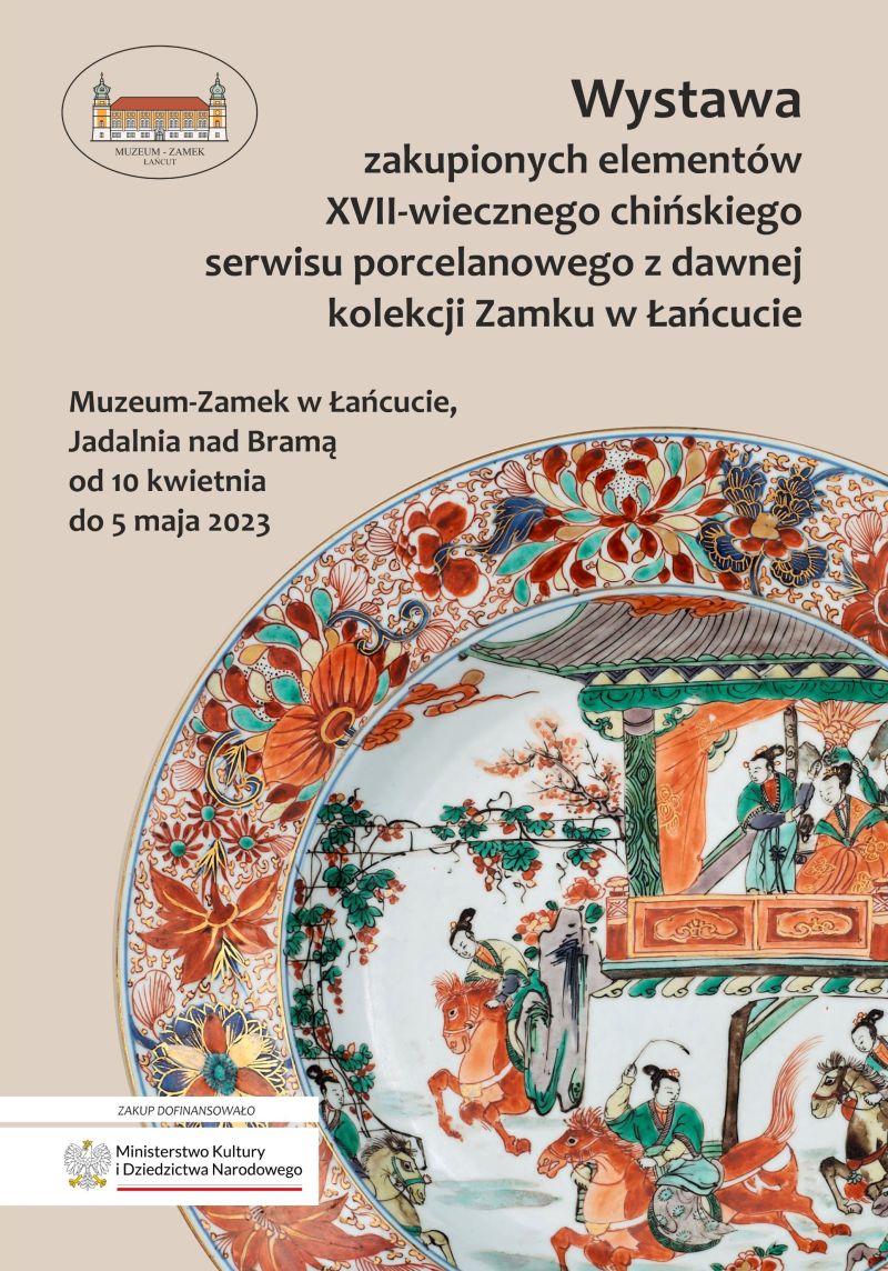 Plakat wystawa zakupionej porcelany